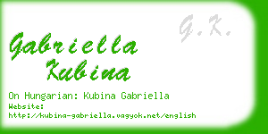 gabriella kubina business card